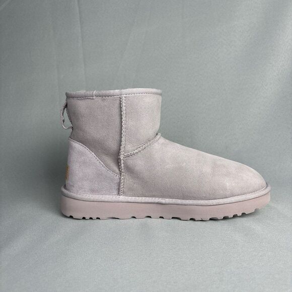 Women’s UGG Boots Sz 10 Classic Mini Purple Suede Wool Boho - Picture 8 of 12